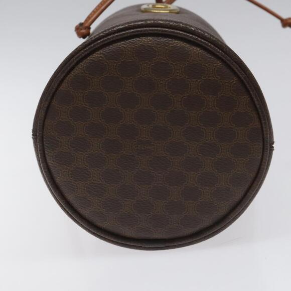 CELINE Macadam Canvas Shoulder Bag Pvc Leather Brown - Picture 9 of 12